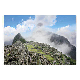 Peru, Machu Picchu, die antike verlorene Stadt der Fotodruck
