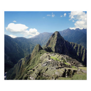 Peru, Machu Picchu, die antike verlorene Stadt der Fotodruck