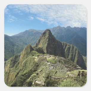 Peru, Machu Picchu, die antike verlorene Stadt der Quadratischer Aufkleber