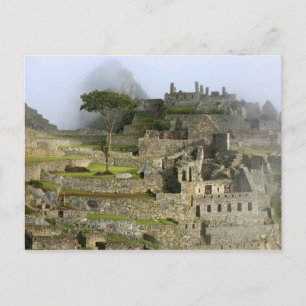 Peru, Machu Picchu. Die antike Zitadelle von Postkarte
