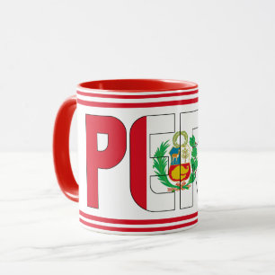 Peru Nationalflagge Patriotischer Kaffee Tasse