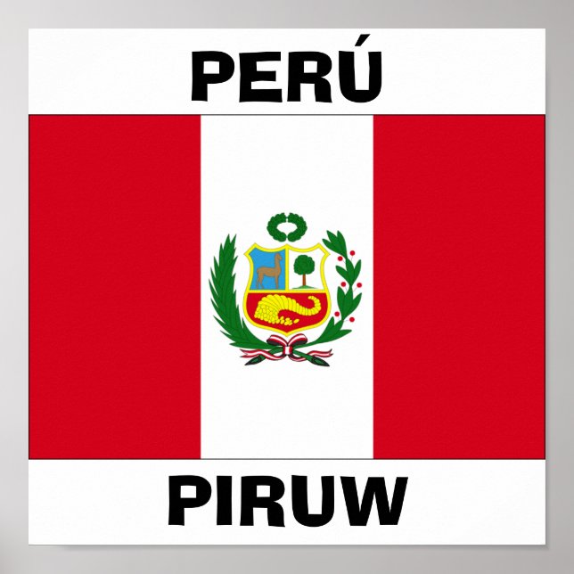 Peru-Nationalflagge Poster (Vorne)