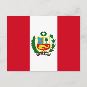Peru-Nationalflagge Postkarte