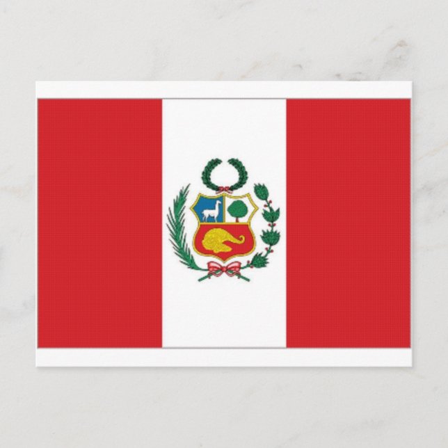 Peru-Nationalflagge Postkarte (Vorderseite)