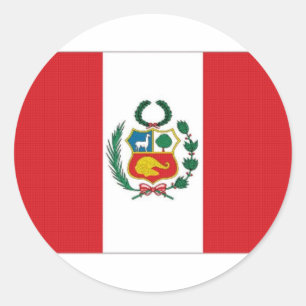 Peru-Nationalflagge Runder Aufkleber