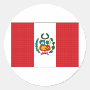 Peru-Nationalflagge Runder Aufkleber