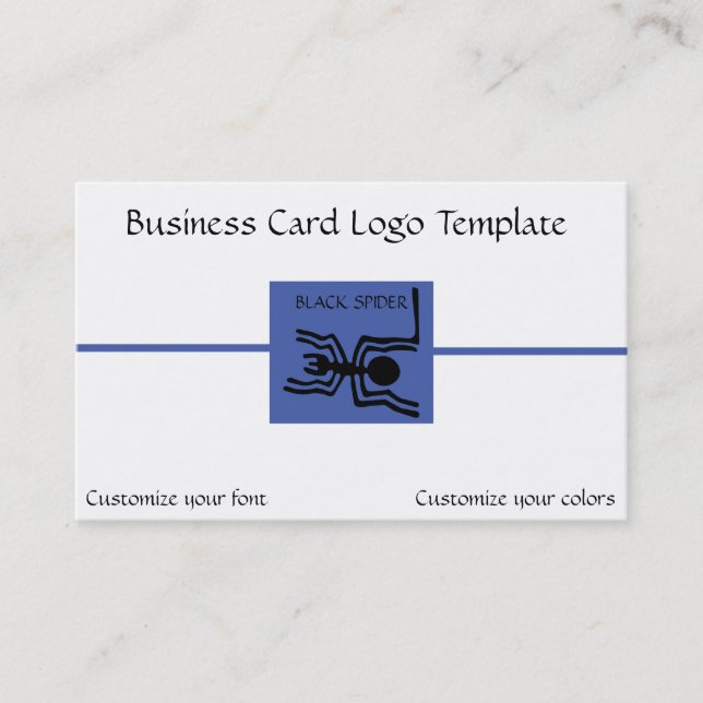 Peru Nazca Lines - Black Spider Logo Visitenkarte (Vorderseite)