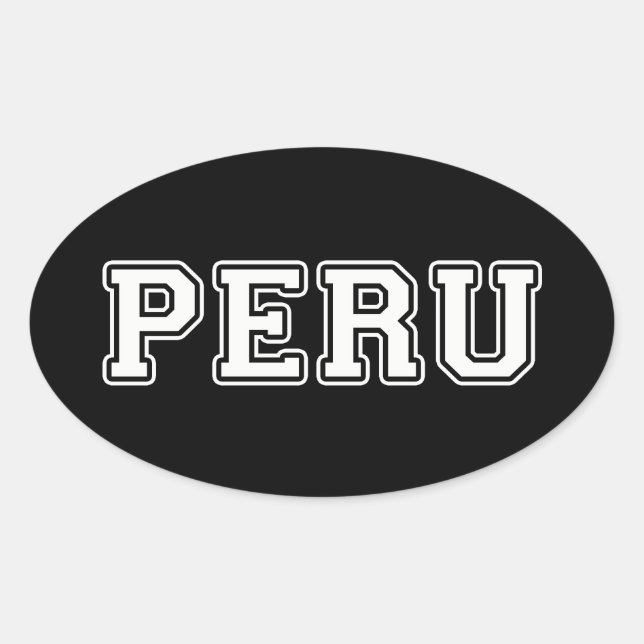 Peru Ovaler Aufkleber (Vorderseite)