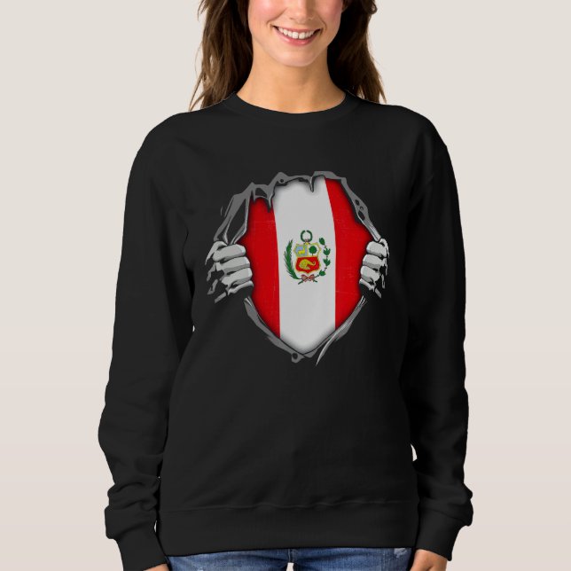 Peru Patriotic Peruvian National Flag Sweatshirt (Vorderseite)