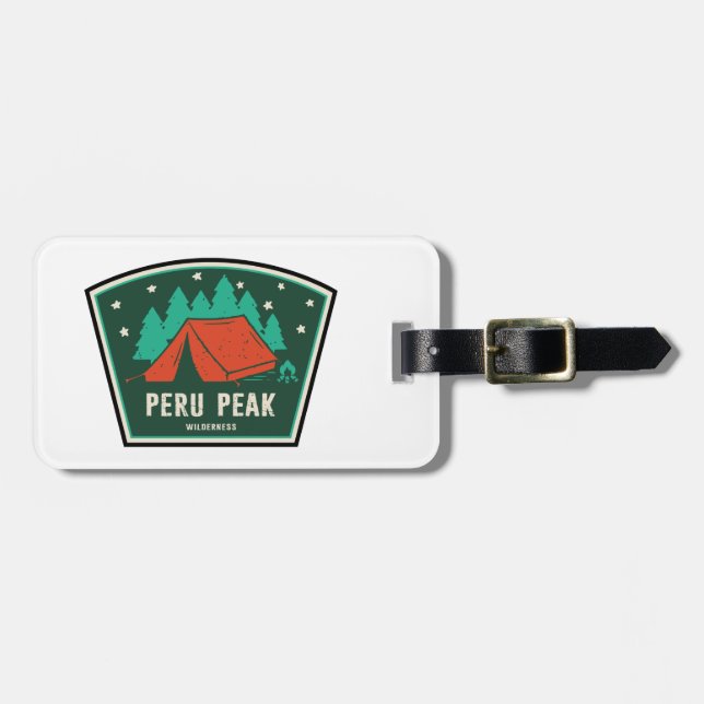 Peru Peak Wilderness Vermont Camping Gepäckanhänger (Vorderseite horizontal)