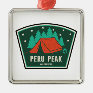 Peru Peak Wilderness Vermont Camping Ornament Aus Metall