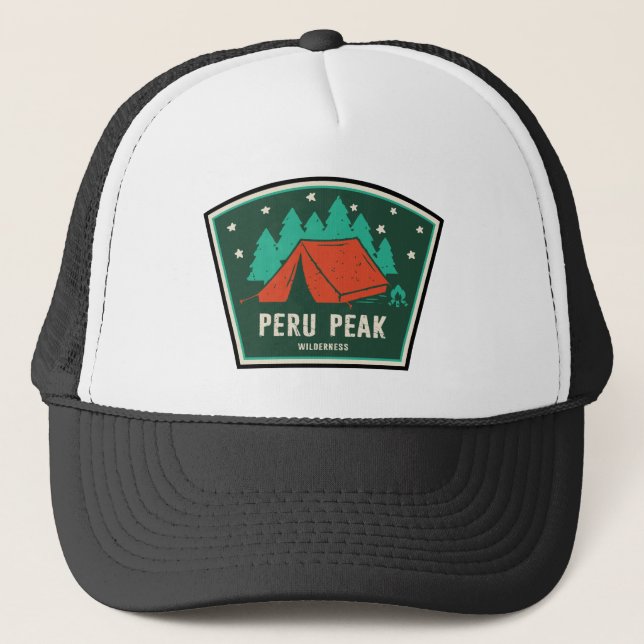 Peru Peak Wilderness Vermont Camping Truckerkappe (Vorderseite)