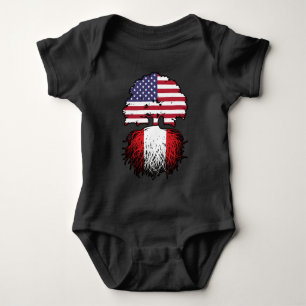 Peru Peru American USA Tree Roots Flag Baby Strampler