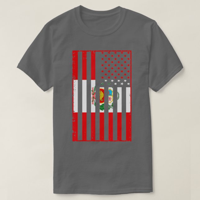 Peru Peru Amerikanische Flagge Männer Frauen Kinde T-Shirt (Design vorne)
