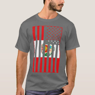 Peru Peru Amerikanische Flagge Männer Frauen Kinde T-Shirt