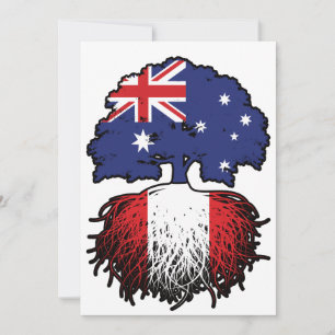 Peru Peru australische Tree Roots Flag Einladung