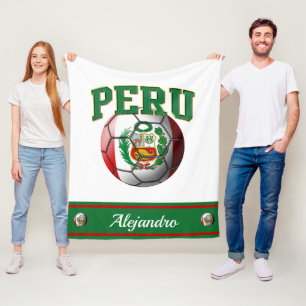 Peru Peru Flag-Fußballball Name Fleecedecke