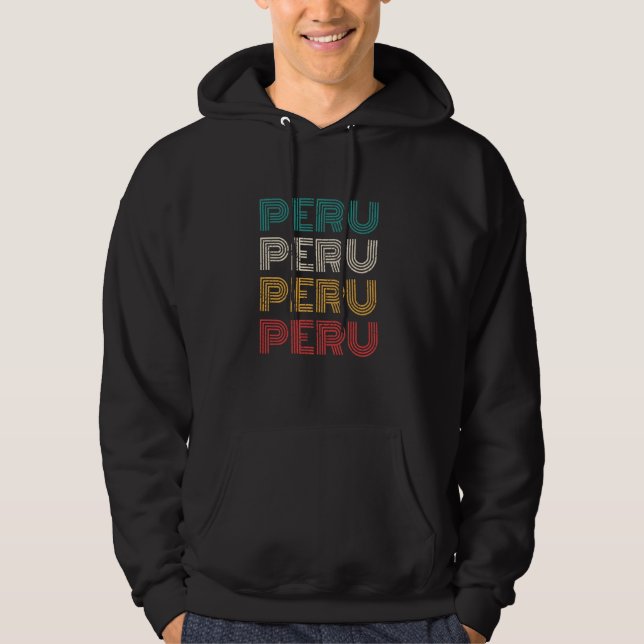Peru Peru Vintag Retro Style Hoodie (Vorderseite)