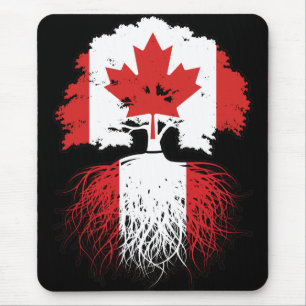 Peru Peruaner Kanadier Kanada Baum Wurzeln Flagge Mousepad