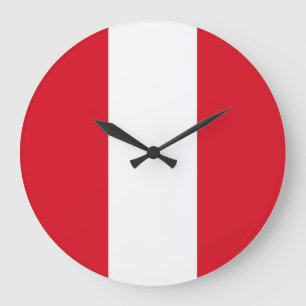Peru (Peruanische Flagge) Große Wanduhr