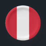 Peru (Peruanische Flagge) Pappteller<br><div class="desc">Anpassbare World Flag Produkte - Fühlen Sie sich frei, Ihren eigenen Text hinzuzufügen.</div>