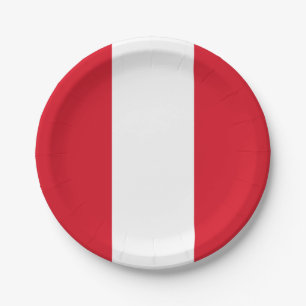 Peru (Peruanische Flagge) Pappteller