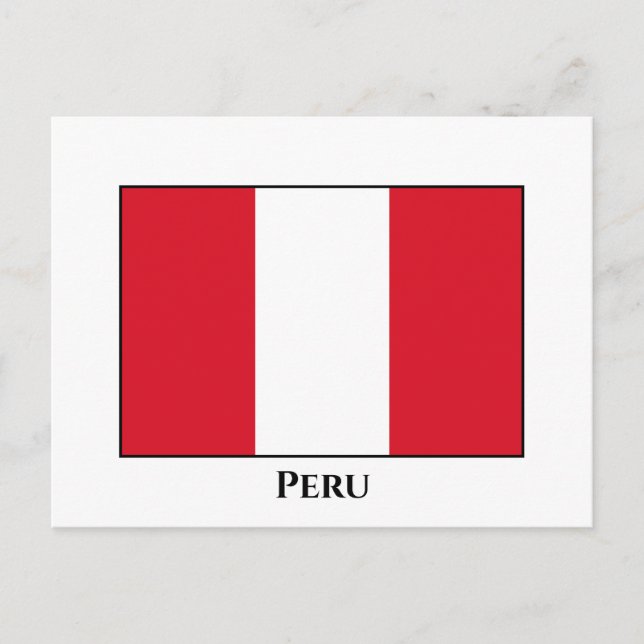 Peru (Peruanische Flagge) Postkarte (Vorderseite)