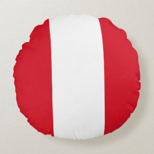Peru (Peruanische Flagge) Rundes Kissen