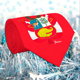 Peru & Peruanische Flagge, Symbol für Geschäftsmod Krawatte