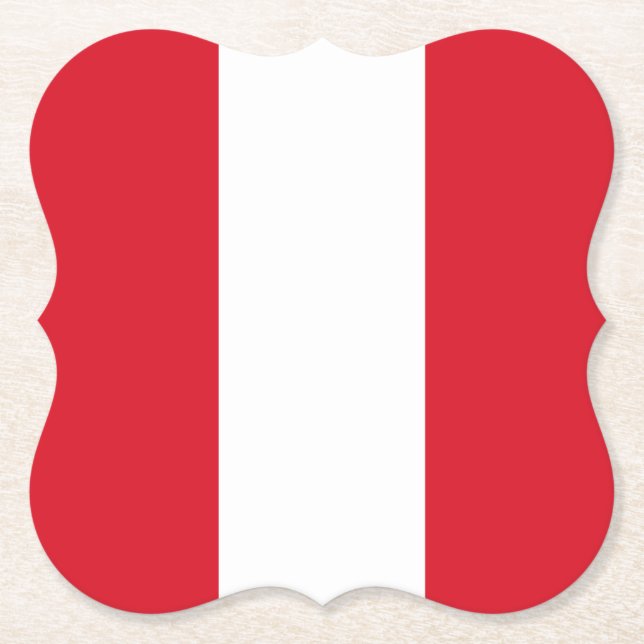 Peru (Peruanische Flagge) Untersetzer (Vorderseite)