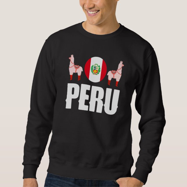 Peru Peruvian Peru Flag Peru National Animal   Sweatshirt (Vorderseite)