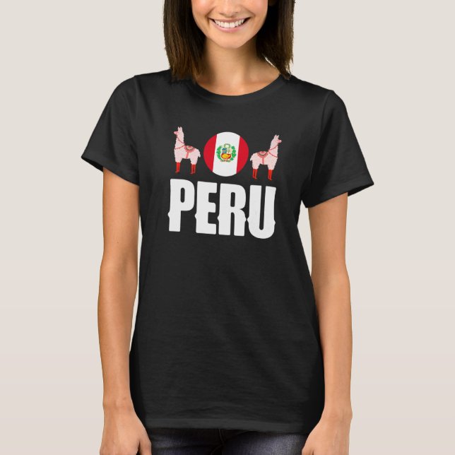 Peru Peruvian Peru Flag Peru National Animal   T-Shirt (Vorderseite)