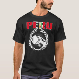 Peru Ping Pong Peruanische Tischtennis Team Unters T-Shirt