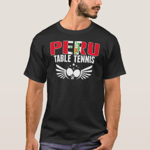 Peru Ping Pong Peruanische Tischtennis Team Unters T-Shirt