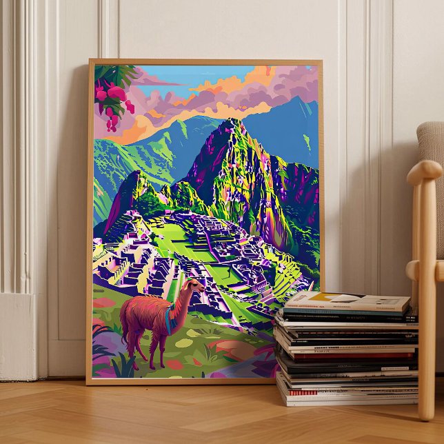 Peru Print Peru Illustration Machu Picchu Travel  Poster (Von Creator hochgeladen)