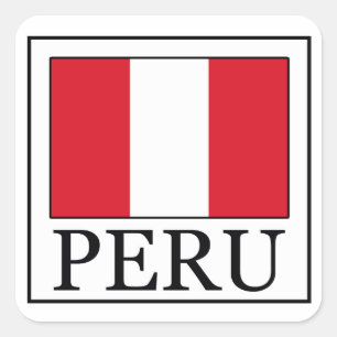 Peru Quadratischer Aufkleber