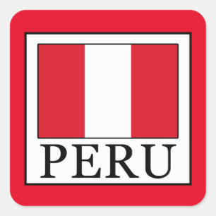 Peru Quadratischer Aufkleber