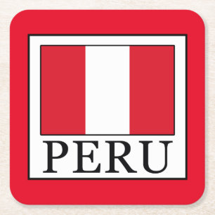 Peru Rechteckiger Pappuntersetzer