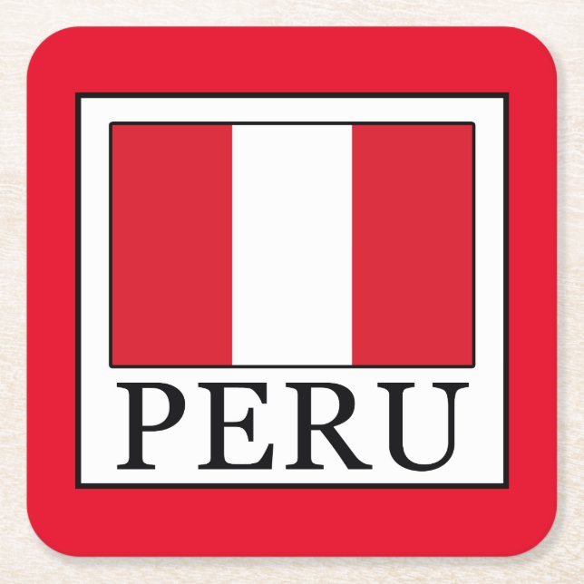 Peru Rechteckiger Pappuntersetzer (Vorderseite)