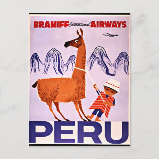 Peru Reise Vintage Postkarte