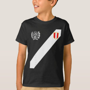 Peru Rotes Shirt Peruanische Flagge Escudo Retro F