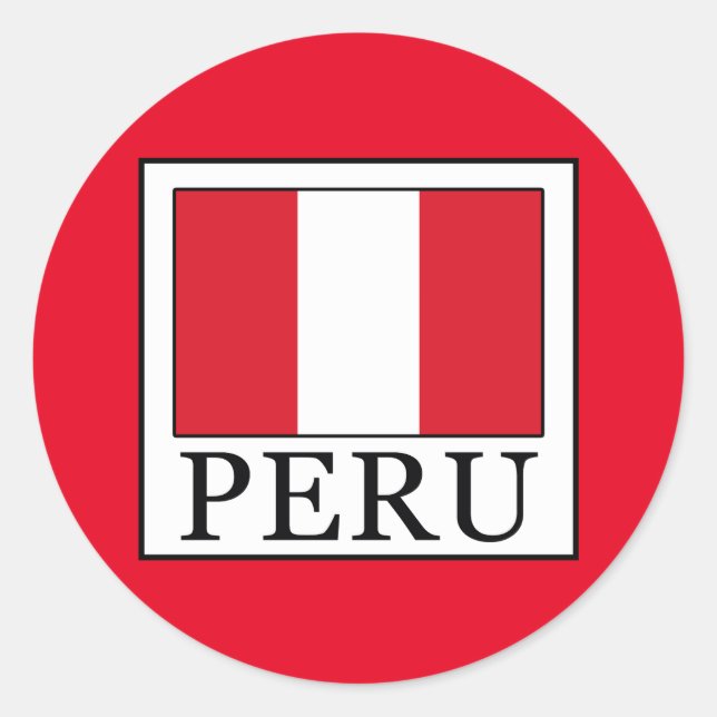 Peru Runder Aufkleber (Vorderseite)