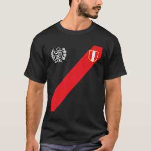 Peru-Shirt Peruanische Flagge Escudo Retro-Fußball T-Shirt