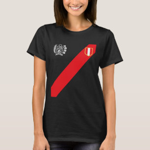 Peru-Shirt Peruanische Flagge Escudo Retro-Fußball T-Shirt