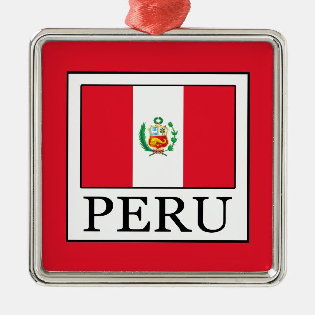 Peru Silbernes Ornament (Vorne)
