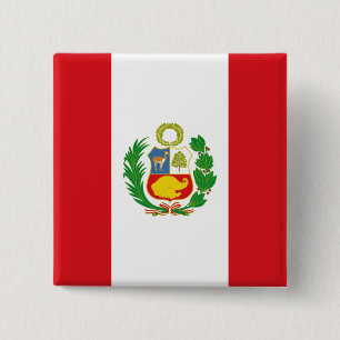 Peru-Staats-Flaggen-Knopf Button