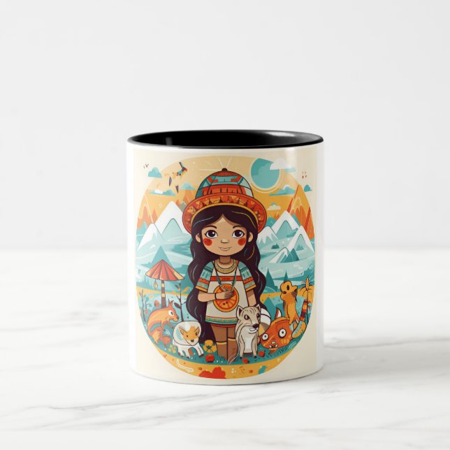 Peru-Tasse Zweifarbige Tasse (Mittel)