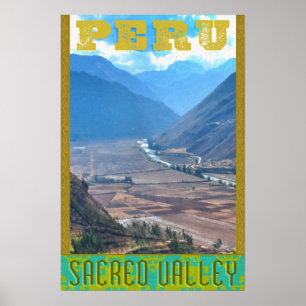 Peru Travel Poster - Incan Sacro Valley