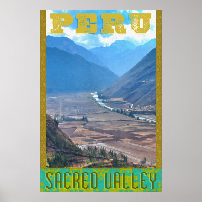 Peru Travel Poster - Incan Sacro Valley (Vorne)