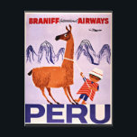 Peru Travel Vintag Postkarte<br><div class="desc">Peru Travel Vintag Postcard</div>